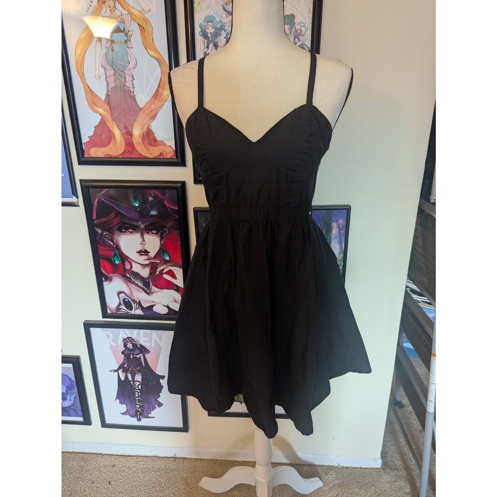 SOLD Guess Black Fit and Flare Dress Sz M